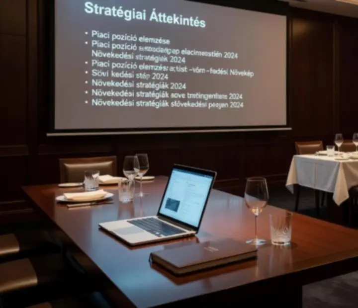 Privát terem modern prezentációs technikával és projektorral